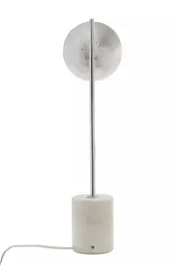 Interiors By Premier Elegant Chrome Finish Table Lamp, Contemporary Bedside Table Light, Easily Maintained Tall Bedside Lamp