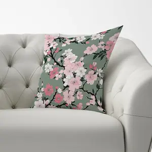 Pink Floral Abstract Pattern Cushions 33cm x 48cm