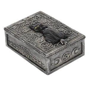 Something Different Resin Black Cat Storage Box Grey (One Size)