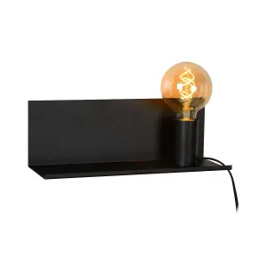 Lucide Sebo Modern Bedside Lamp - 1xE27 - Black