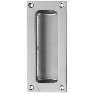 Recessed Sliding Door Flush Pull 102 x 45mm 10.5mm Depth Polished Chrome