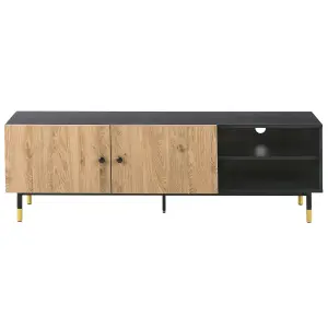 Beliani Retro TV Stand Black ABILEN