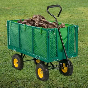 KCT Extra Large 4 Wheel Garden Trailer Heavy Duty Trolley