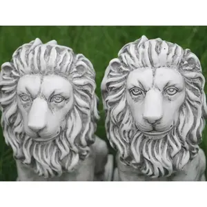 Haigler Lion Animals Plastic Garden Statue (Set of 2)