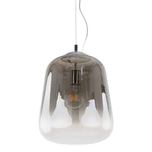 Luminosa Modern Hanging Pendant Smoky 1 Light , E27