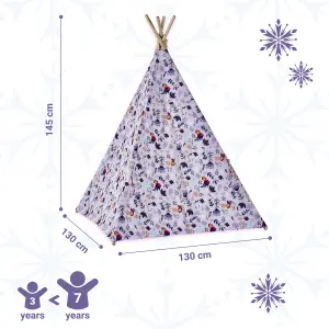 Disney Frozen Kids Teepee Tent with Carry Bag - Easy to Assemble & Dismantle, Foldable & Portable Indoor Playhouse