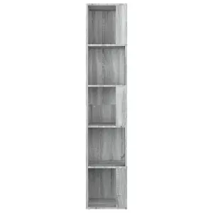 Berkfield Corner Cabinet Grey Sonoma 33x33x164.5 cm Engineered Wood