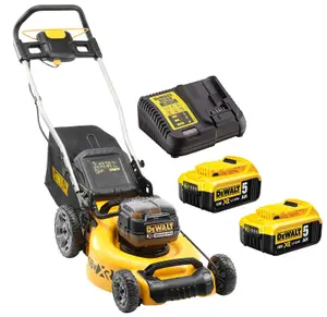 Dewalt DCMW564P2 Twin 18v / 36v XR Cordless 48cm Lawn Mower Brushless - 2 x 5ah