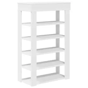 Berkfield Shoe Rack White 60x30x98 cm Engineered Wood