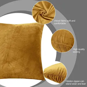 Nayelee Square Throw Pillow Cover (Set of 4) Tan