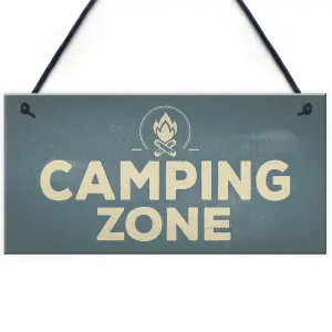 Red Ocean Camping Zone Caravan Signs And Plaques Novelty Chic Mum Dad NAN Gift For Her