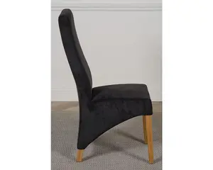 Lola Black Fabric Dining Chairs for Dining Room or Kitchen