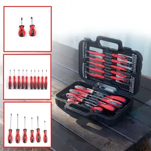 Ultra Fix 58 Piece Screwdriver Set & Heavy Duty Storage Case for Screwdrivers, Assorted 58 Piece Professional Screwdriver Set