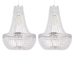 First Choice Lighting Set of 2 Marino Chandelier Style Pendant Lightshades