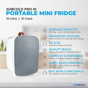 Subcold Pro 10L Mini Fridge Grey