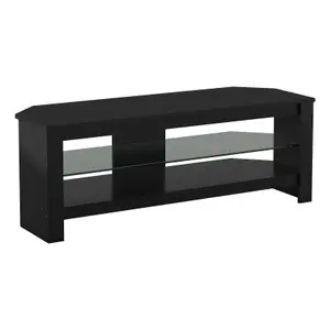 AVF Calibre Plus 1.15m TV Stand with Glass Shelf, for TVs up to 55" - Black Oak