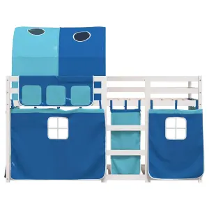 Berkfield Bunk Bed without Mattress Blue 75x190 cm Small Single Solid Wood Pine