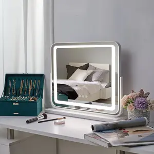 Hollywood LED Lighted Makeup Mirror Touch Screen with 3 Color for Home Bedroom