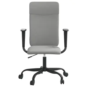 Berkfield Office Chair Light Grey Fabric