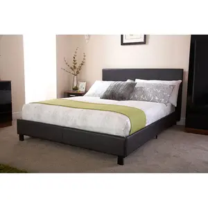 Morgana Upholstered Bed Frame Black / Double (4'6)