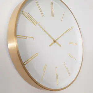 Gold 16" Modern Analogue Clock