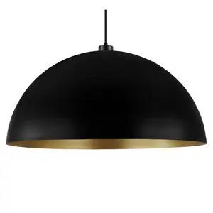 GoodHome Songor Black Pendant Light shade (D)58cm