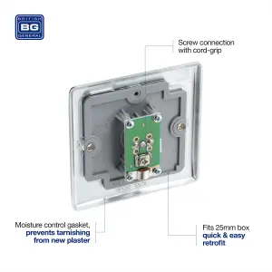 BG Nexus Metal Single Co-Axial Socket 1 Gang Polished Chrome - NPC60