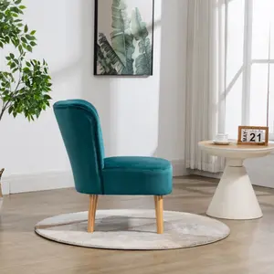 Arezza Velvet Accent Chair - Teal