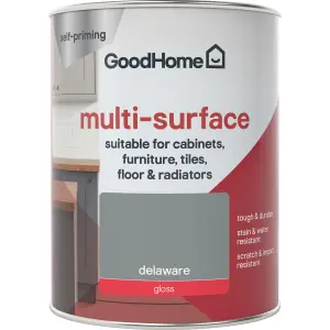 GoodHome Durable Delaware Gloss Multi-surface paint, 750ml