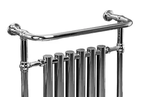 Rinse Traditional Victorian 952x659mm Heated Towel Rail Bathroom Radiator Chrome