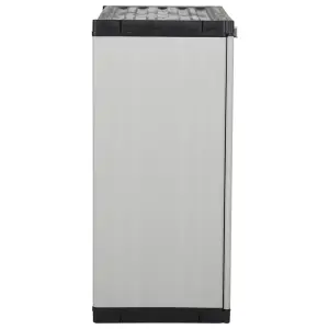 Berkfield Garden Storage Cabinet with 1 Shelf Grey and Black 68x40x85 cm