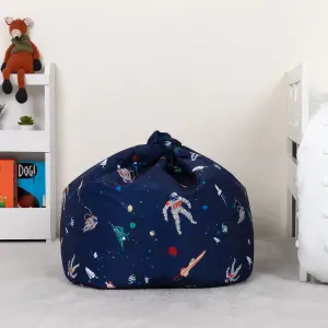 Veeva Kids Lost In Space Bean Bag Chair Navy Blue Childrens Bean Bags