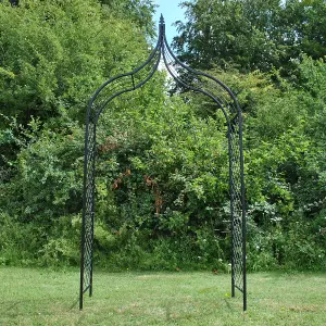 Tuscan Metal Decorative Garden Arch with Ground Spikes