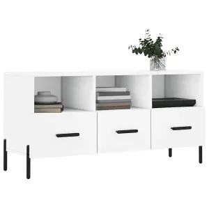 Berkfield TV Cabinet White 102x36x50 cm Engineered Wood