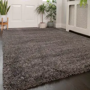 Slate Grey Thick Soft Shaggy Area Rug 240x330cm