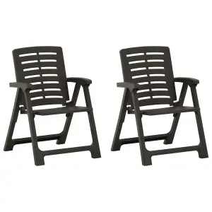 Berkfield Garden Chairs 2 pcs Plastic Anthracite