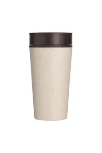 Circular Coffee Cup 12oz Cream & Cosmic Black