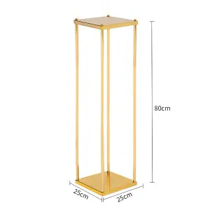 Gold Metal Vase for Wedding Centerpieces Tables 80cm(H)