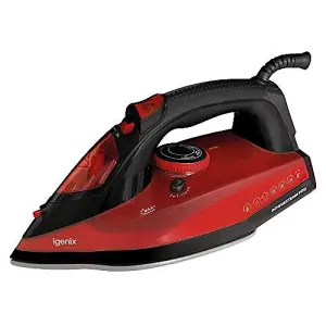 Igenix IG3126 PowerSteam Vertical Steam Iron, 380ml Tank Capacity, 2600W, Red/Black