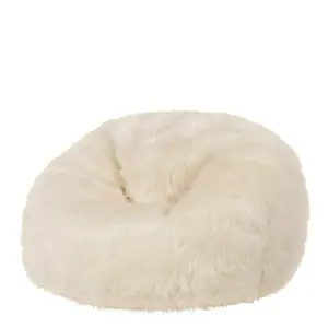 Icon Kids Faux Fur Fluffy Bean Bag Chair Natural