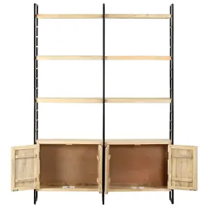 Berkfield 4-Tier Bookcase 124x30x180 cm Solid Mango Wood