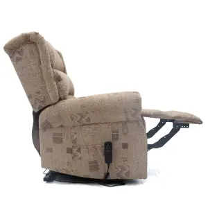 Malton Patterned Rise and Recline Armchair Electric Dual Motor