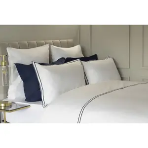 Belledorm Savoy Duvet Cover Set Navy (Superking)