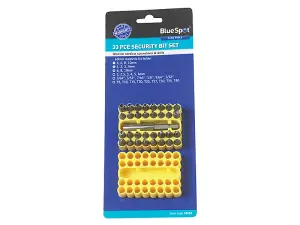 BlueSpot Tools Security Bit Set, 33 Piece