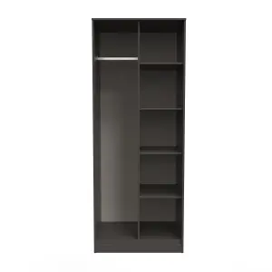 Fuji Open Wardrobe in Graphite (Ready Assembled)