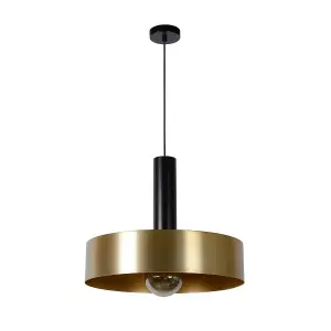 Lucide Giada Retro Pendant Light 50cm - 1xE27 - Matt Gold, Brass