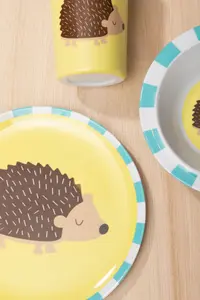 Interiors by Premier Vibrant Kids Harry Hedgehog Dinner Set, Durable Children Dining Set, Compact Harry Hedgehog Dining Set