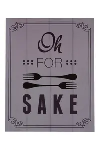 Maison by Premier Pun and Games Oh For Fork Sake Wall Plaque