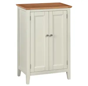 Hallowood Furniture Clifton Oak Painted Shoe Cupboard