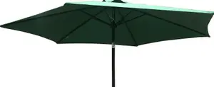 Schallen 2.7m UV50 Garden Outdoor Sun Umbrella Parasol with Winding Crank & Tilt- Green